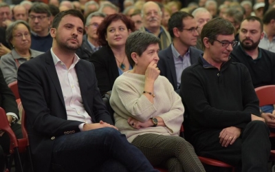 Gibert durant el míting del PSC a Fira Sabadell | Roger Benet